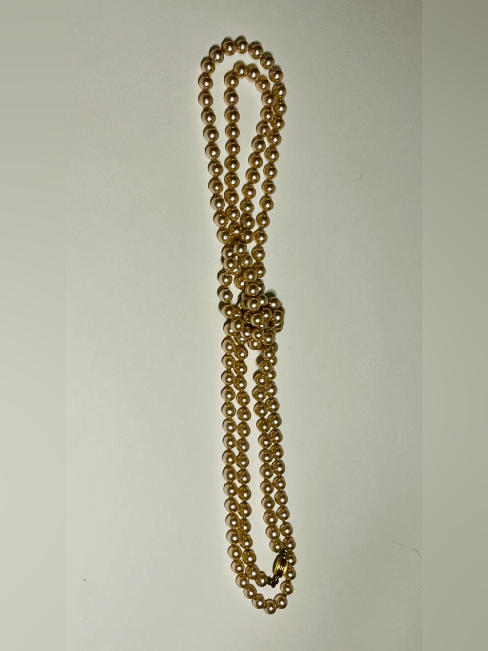 Vintage Faux-Glass Pearl Necklace | 42” | Beautiful Versatility